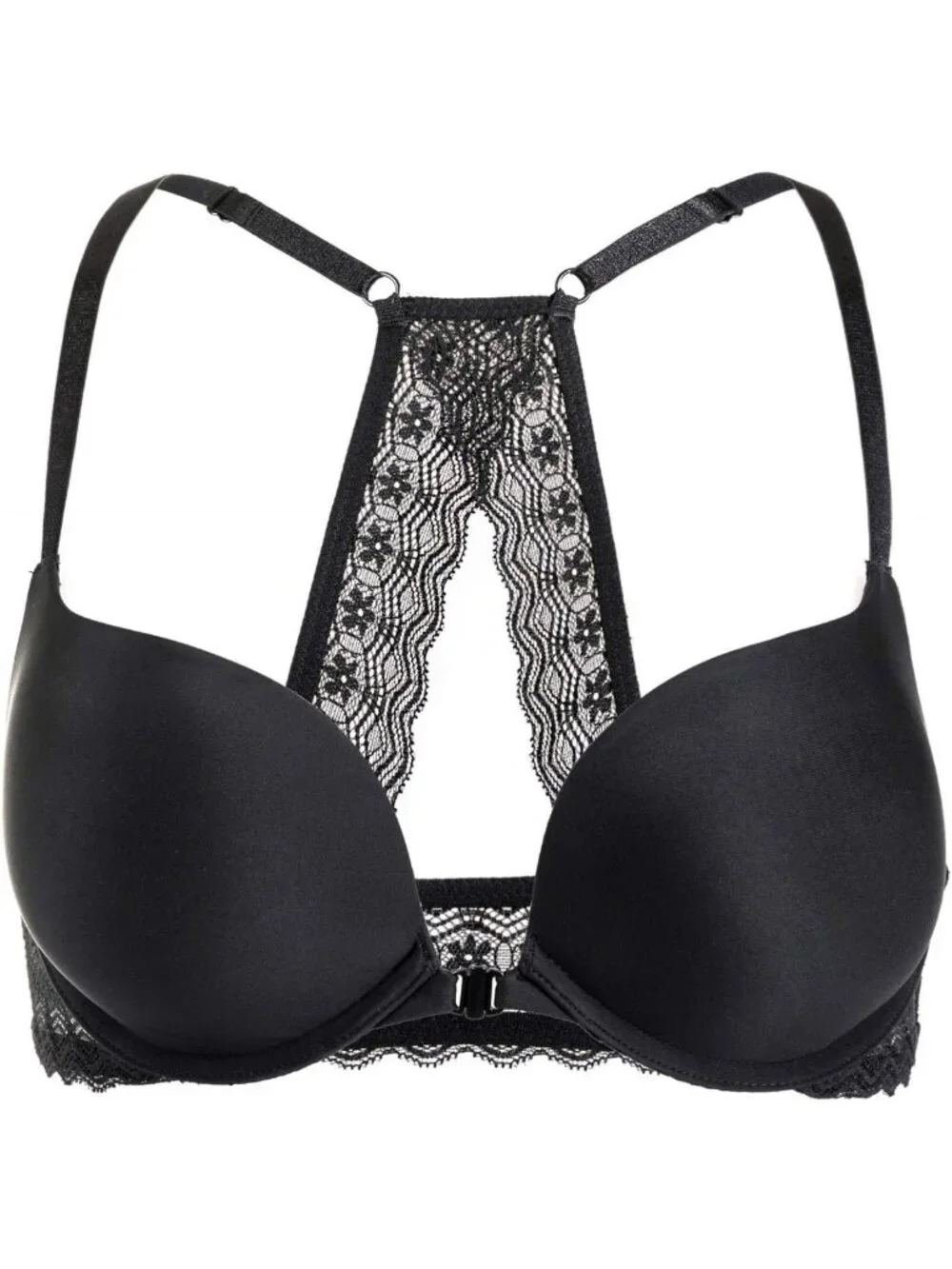 Women's Push Up Bra - Front Closure, Racerback Style, Comfortable Fit